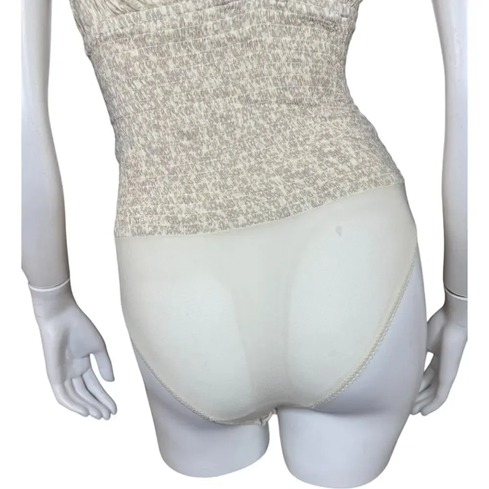 Intimately Free People‎ Ivory Combo Bardot Sleeveless Bodysuit Womens M NWT